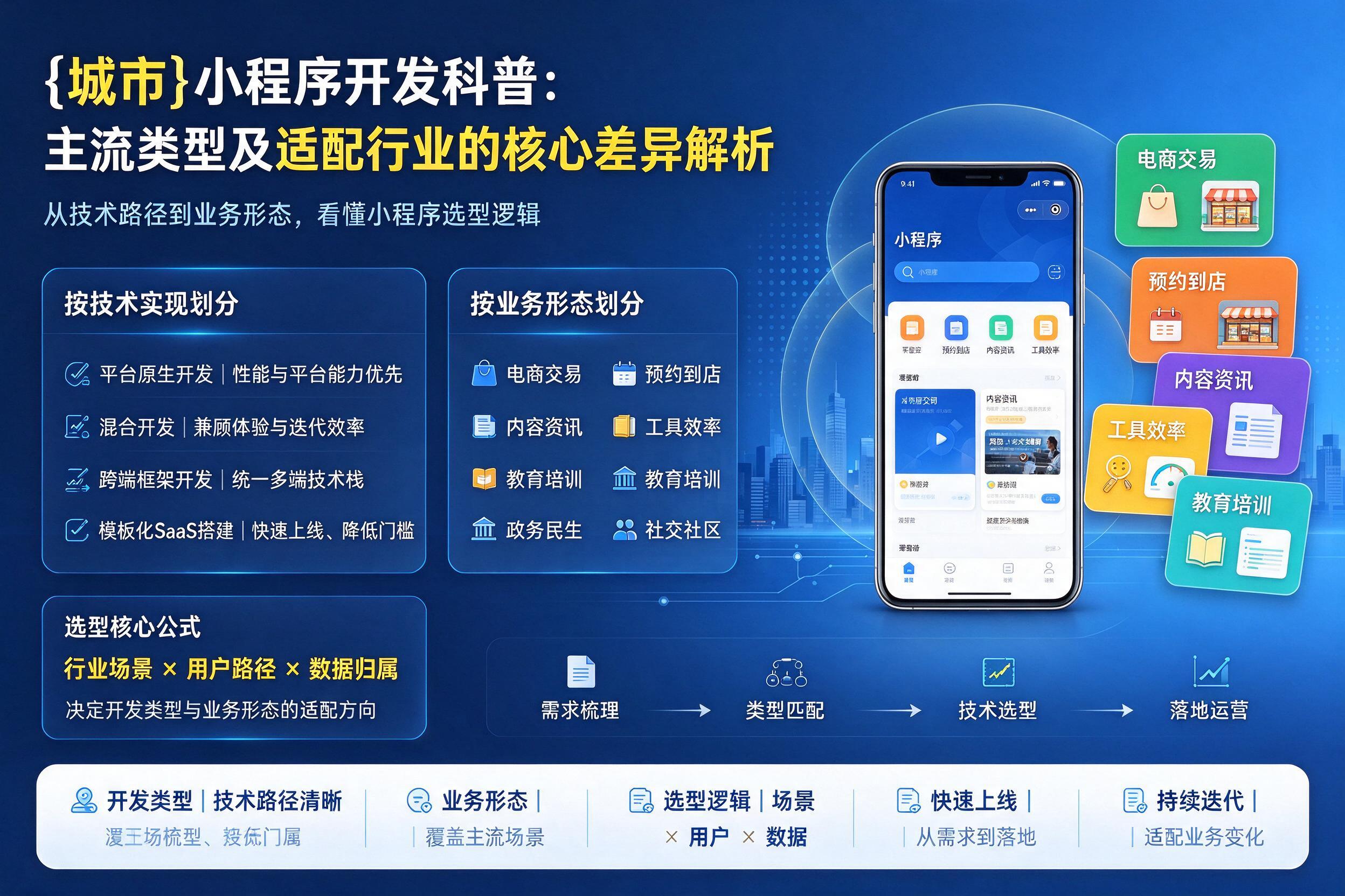 运城小程序开发科普：主流类型及适配行业的核心差异解析